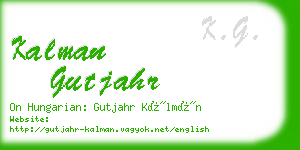 kalman gutjahr business card